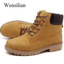 Load image into Gallery viewer, Winter Men Boots PU Outdoor Snow Ankle Boots Male Lace Up Anti-slip Booties