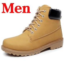 Load image into Gallery viewer, Winter Men Boots PU Outdoor Snow Ankle Boots Male Lace Up Anti-slip Booties