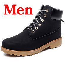 Load image into Gallery viewer, Winter Men Boots PU Outdoor Snow Ankle Boots Male Lace Up Anti-slip Booties