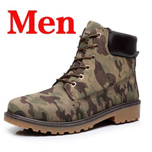 Load image into Gallery viewer, Winter Men Boots PU Outdoor Snow Ankle Boots Male Lace Up Anti-slip Booties