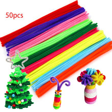 Load image into Gallery viewer, 100pcs Multicolour Chenille Stems Pipe Cleaners Handmade